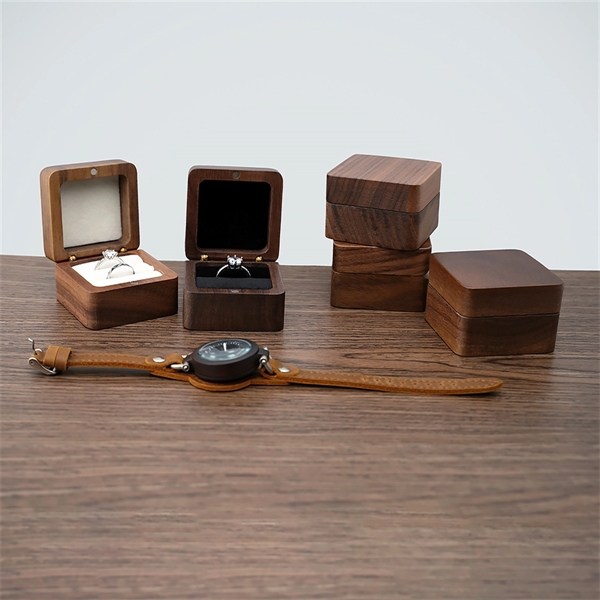Wooden Jewelry Ring Box - Wooden Jewelry Ring Box - Image 4 of 5