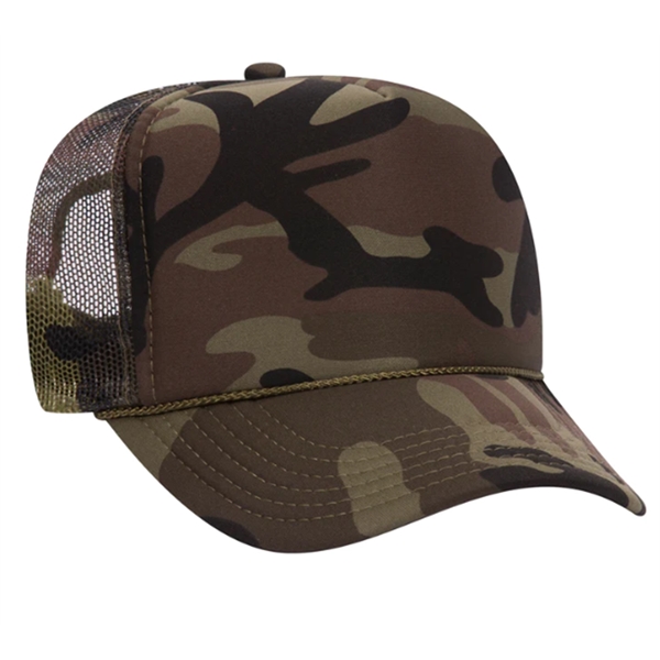 Otto 5-Panel High Crown Foam Trucker Hat - Camo - Otto 5-Panel High Crown Foam Trucker Hat - Camo - Image 0 of 4