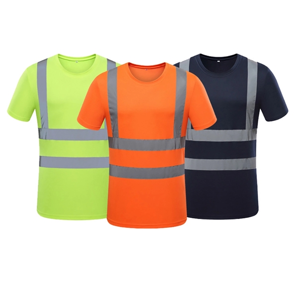 High Visibility Reflective Construction Safety T Shirt - High Visibility Reflective Construction Safety T Shirt - Image 0 of 3