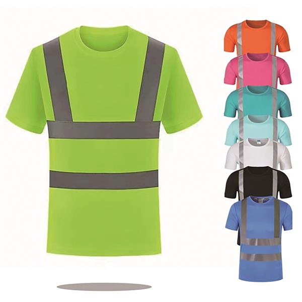 High Visibility Reflective Construction Safety T Shirt - High Visibility Reflective Construction Safety T Shirt - Image 2 of 3