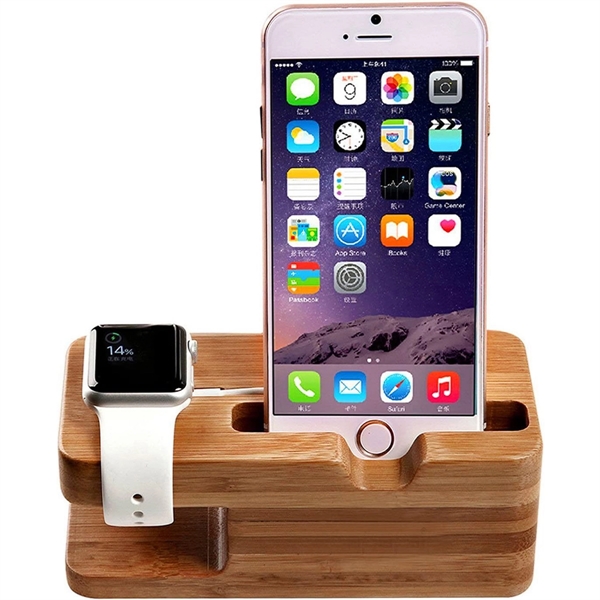 Bamboo Charging Station Wood Charge Dock - Bamboo Charging Station Wood Charge Dock - Image 0 of 5