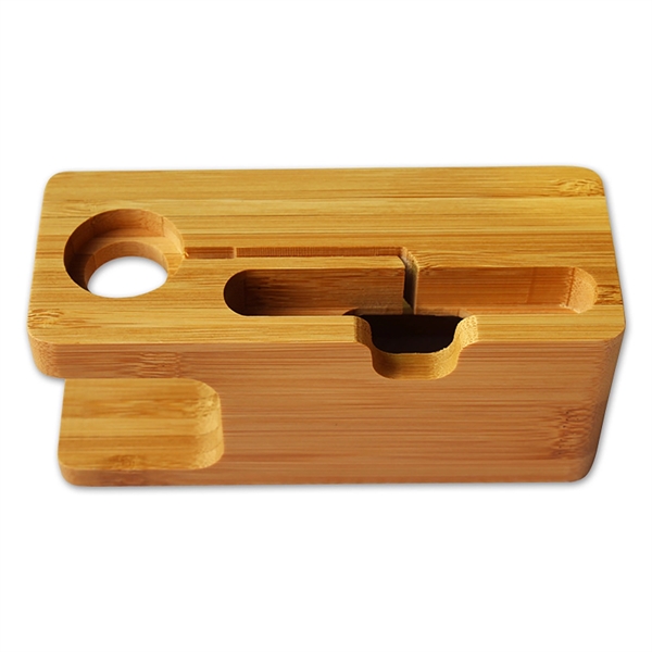 Bamboo Charging Station Wood Charge Dock - Bamboo Charging Station Wood Charge Dock - Image 1 of 5