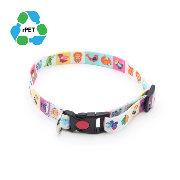 5/8"Wx14"L rPET Sublimation Pet Collar w/ Buckle Release - 5/8"Wx14"L rPET Sublimation Pet Collar w/ Buckle Release - Image 1 of 5