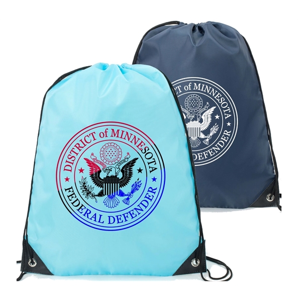 Heavy Duty Drawstring Backpack w/ Reinforced Edge (14"x18") - Heavy Duty Drawstring Backpack w/ Reinforced Edge (14"x18") - Image 1 of 23