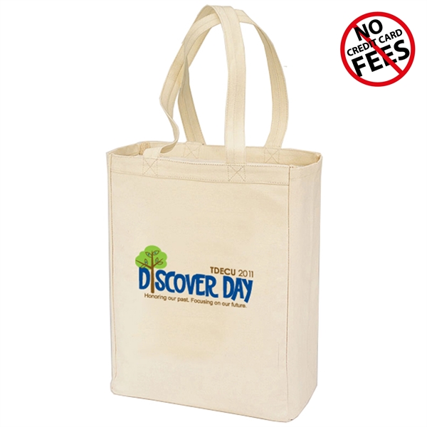12 oz. Cotton Canvas Reusable Shopping Tote Bag w/ Handles - 12 oz. Cotton Canvas Reusable Shopping Tote Bag w/ Handles - Image 0 of 0