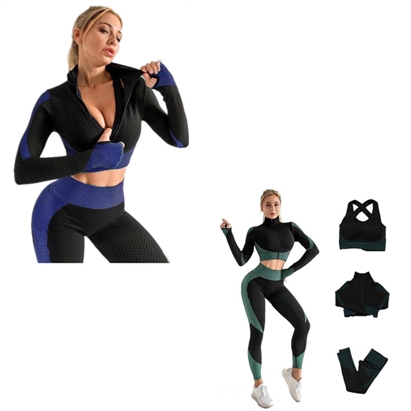 Yoga Fitness Three Piece Suit - Yoga Fitness Three Piece Suit - Image 0 of 1