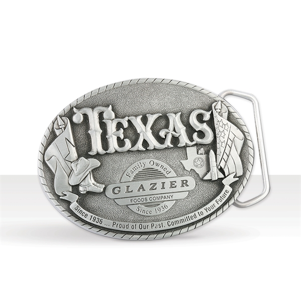 3D Pewter Belt Buckle (3 x 4 in)