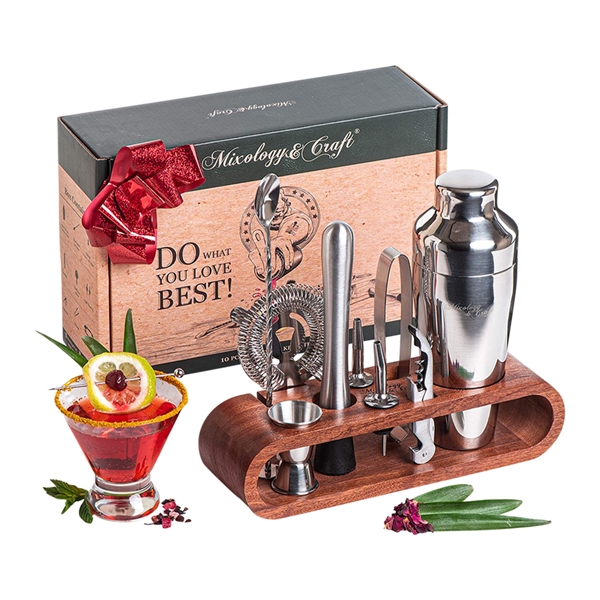 10-Piece Cocktail Bar Set (Stainless Steel) - 10-Piece Cocktail Bar Set (Stainless Steel) - Image 2 of 8