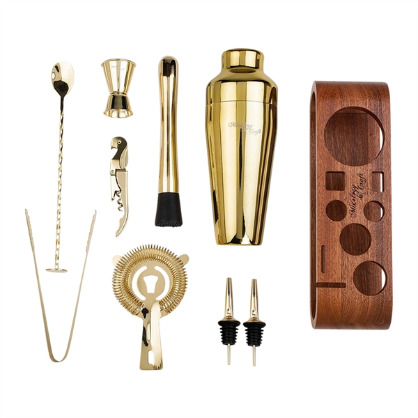 10-Piece Cocktail Bar Set (Stainless Steel) - 10-Piece Cocktail Bar Set (Stainless Steel) - Image 6 of 8