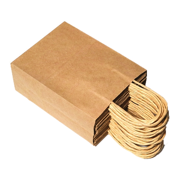 Kraft Paper Bags with Handles - Kraft Paper Bags with Handles - Image 1 of 4