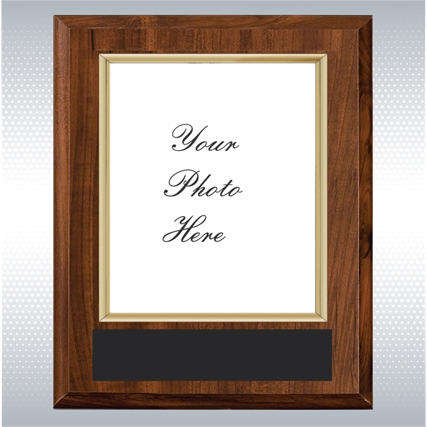 8" x 10" CHERRY FINISH PHOTO FRAME PLAQUE - 8" x 10" CHERRY FINISH PHOTO FRAME PLAQUE - Image 1 of 2