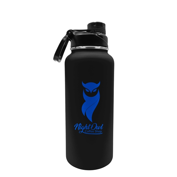 32.5 oz Rubberized Stainless Steel Water Bottle - 32.5 oz Rubberized Stainless Steel Water Bottle - Image 2 of 11