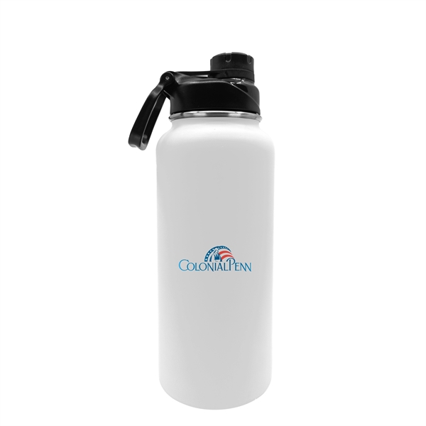 32.5 oz Rubberized Stainless Steel Water Bottle - 32.5 oz Rubberized Stainless Steel Water Bottle - Image 1 of 11