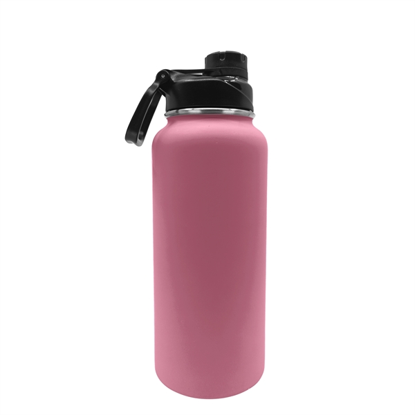 32.5 oz Rubberized Stainless Steel Water Bottle - 32.5 oz Rubberized Stainless Steel Water Bottle - Image 7 of 11