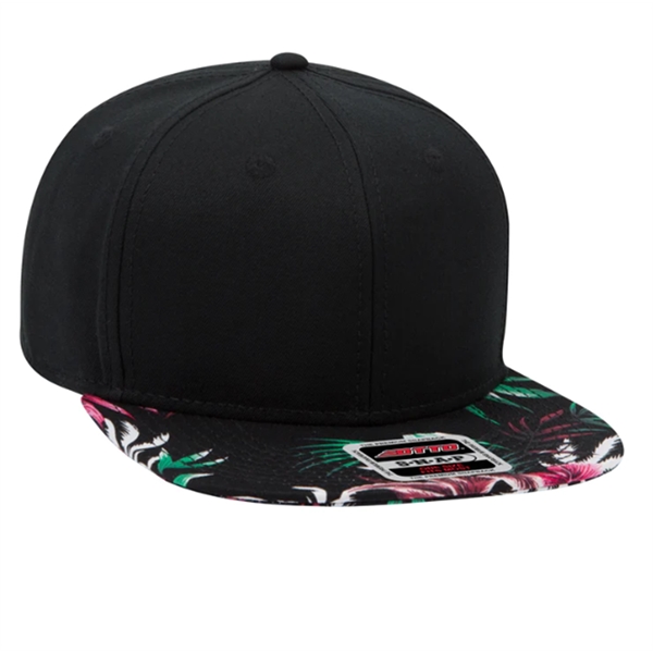 Otto 6 Panel Mid Pro Snapback Tropical Hat, Hawaiian Pattern - Otto 6 Panel Mid Pro Snapback Tropical Hat, Hawaiian Pattern - Image 0 of 2