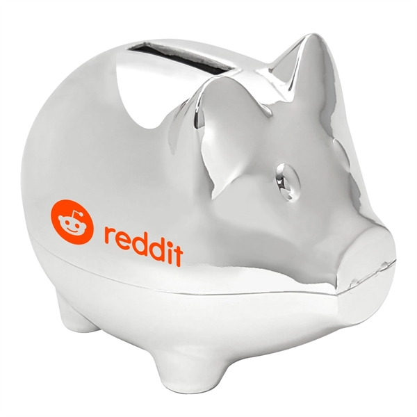 Silver Plated Piggy Bank - Silver Plated Piggy Bank - Image 0 of 1