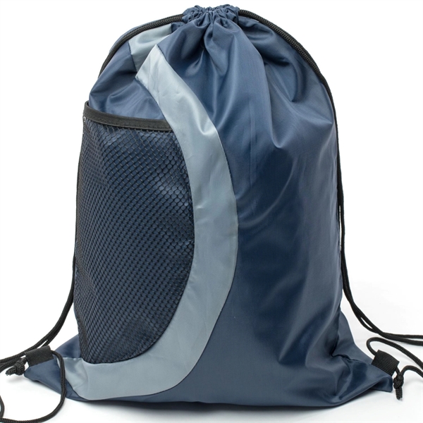 Heavy Duty Drawstring Cinch Backpack Side Mesh Pocket 15"x18 - Heavy Duty Drawstring Cinch Backpack Side Mesh Pocket 15"x18 - Image 20 of 26