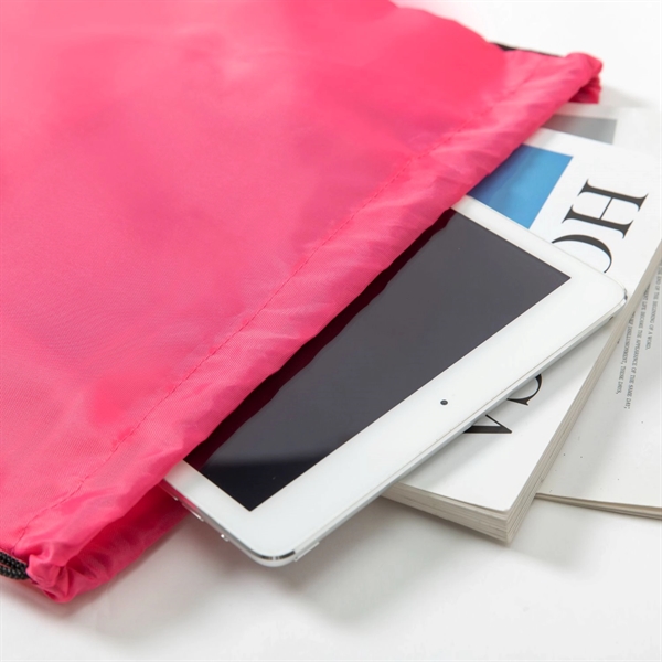 Heavy Duty Drawstring Backpack w/ Reinforced Edge (14"x18") - Heavy Duty Drawstring Backpack w/ Reinforced Edge (14"x18") - Image 4 of 23