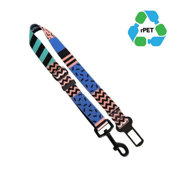 1"x24" rPET Adjustable Pet Safety Sublimation Seatbelt Leash - 1"x24" rPET Adjustable Pet Safety Sublimation Seatbelt Leash - Image 2 of 3