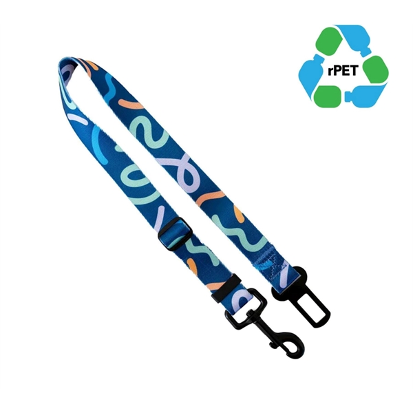 1"x24" rPET Adjustable Pet Safety Sublimation Seatbelt Leash - 1"x24" rPET Adjustable Pet Safety Sublimation Seatbelt Leash - Image 3 of 3
