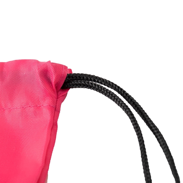 Premium Cinch Drawstring Backpack w Side Mesh Pocket 14"x18" - Premium Cinch Drawstring Backpack w Side Mesh Pocket 14"x18" - Image 4 of 25