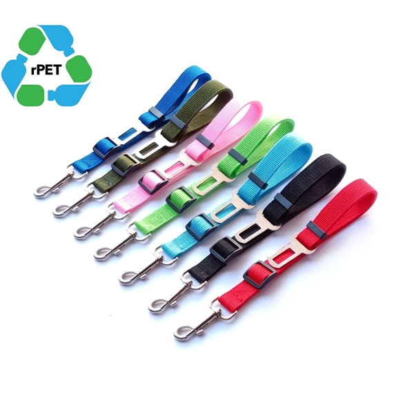 1"x24" rPET Adjustable Pet Safety Seatbelt Leash - 1"x24" rPET Adjustable Pet Safety Seatbelt Leash - Image 1 of 7