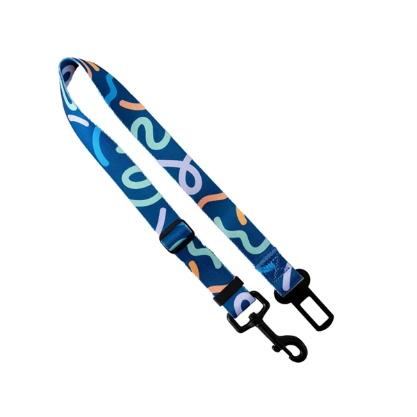1"x24" Adjustable Pet Safety Sublimation Seatbelt Leash - 1"x24" Adjustable Pet Safety Sublimation Seatbelt Leash - Image 2 of 4