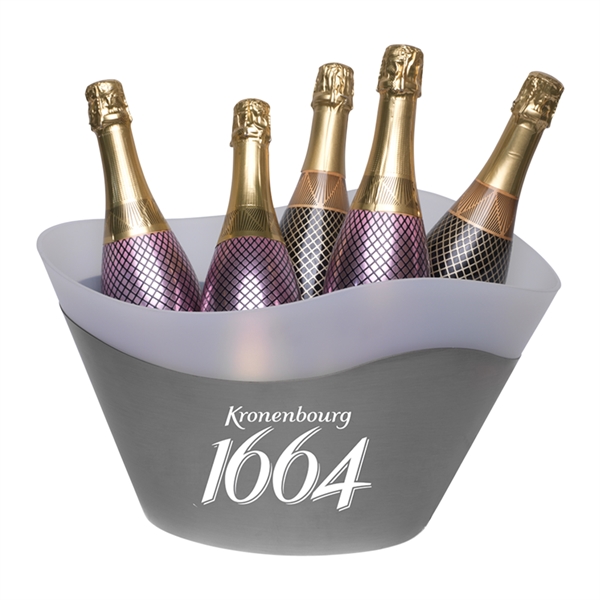 Half Metal LED Ice Bucket - Half Metal LED Ice Bucket - Image 0 of 4