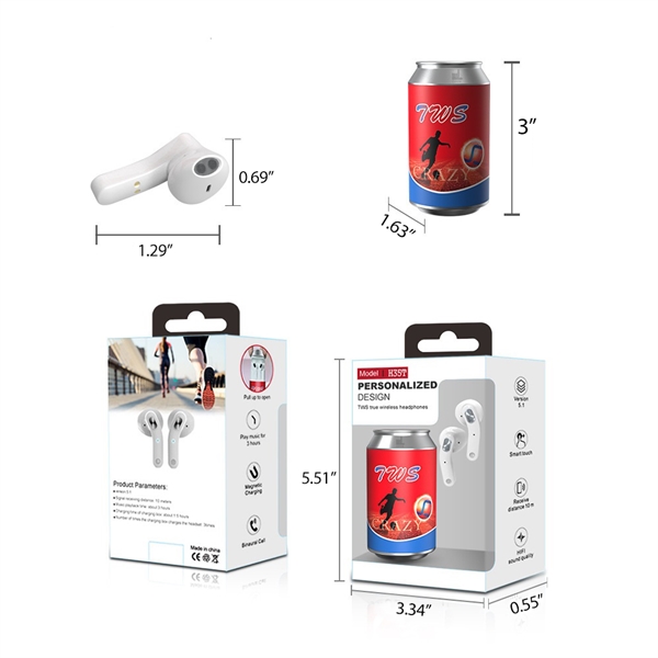 Custom Soda Can Bluetooth Earbuds - Custom Soda Can Bluetooth Earbuds - Image 7 of 9