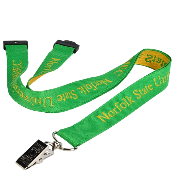 Custom 3/4" Woven Lanyards w/ Safety Breakaway - Custom 3/4" Woven Lanyards w/ Safety Breakaway - Image 4 of 7