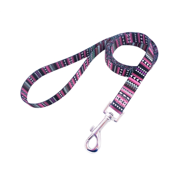 5/8"W x 72"L Polyester Pet Leash Metal Carabiner Sublimation - 5/8"W x 72"L Polyester Pet Leash Metal Carabiner Sublimation - Image 0 of 4