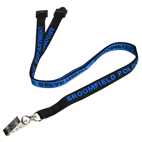 Custom 3/4" Woven Lanyards w/ Safety Breakaway - Custom 3/4" Woven Lanyards w/ Safety Breakaway - Image 6 of 7