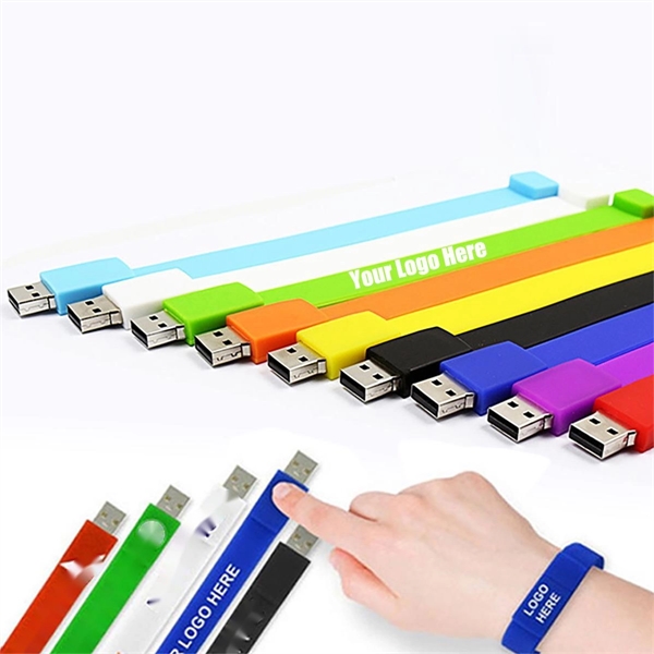 Silicone Bracelet Wristband U Disk (16Gb) - Silicone Bracelet Wristband U Disk (16Gb) - Image 0 of 4