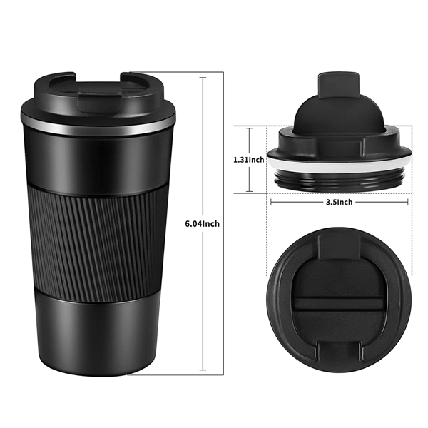 17Oz Double Walled Insulated Vacuum Coffee Tumbler - 17Oz Double Walled Insulated Vacuum Coffee Tumbler - Image 2 of 3