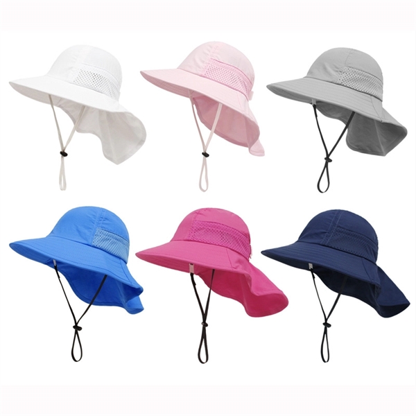Kids Sun Hat With Neck Protection - Kids Sun Hat With Neck Protection - Image 1 of 1