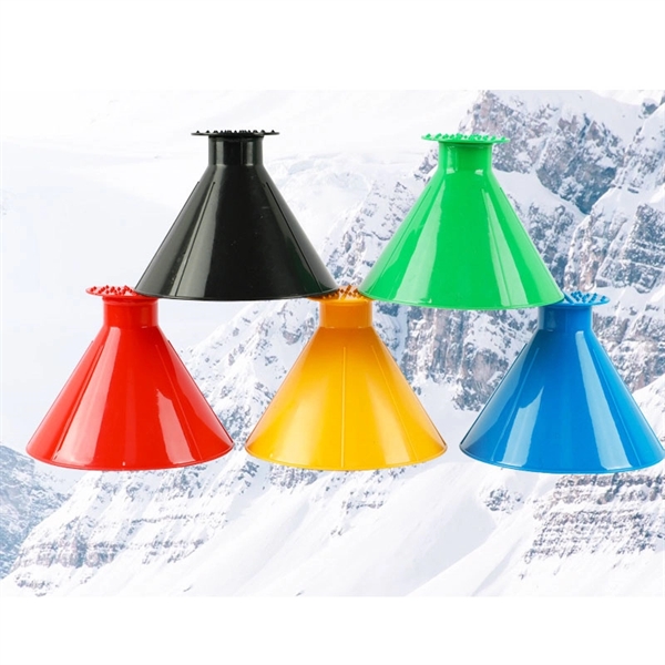 Cone-Shaped Car Windshield Ice Scraper Snow Removal Shovel - Cone-Shaped Car Windshield Ice Scraper Snow Removal Shovel - Image 2 of 2
