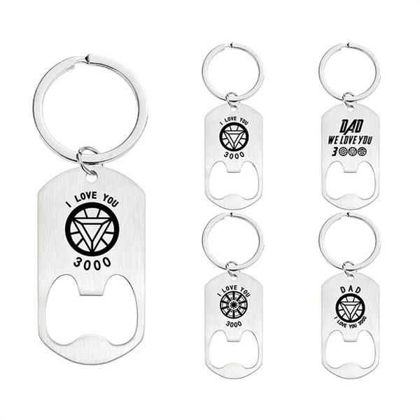 Metal Bottle Opener with Key Ring - Metal Bottle Opener with Key Ring - Image 1 of 1