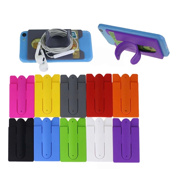 Silicone Cell Phone Wallet With Stand - Silicone Cell Phone Wallet With Stand - Image 1 of 1
