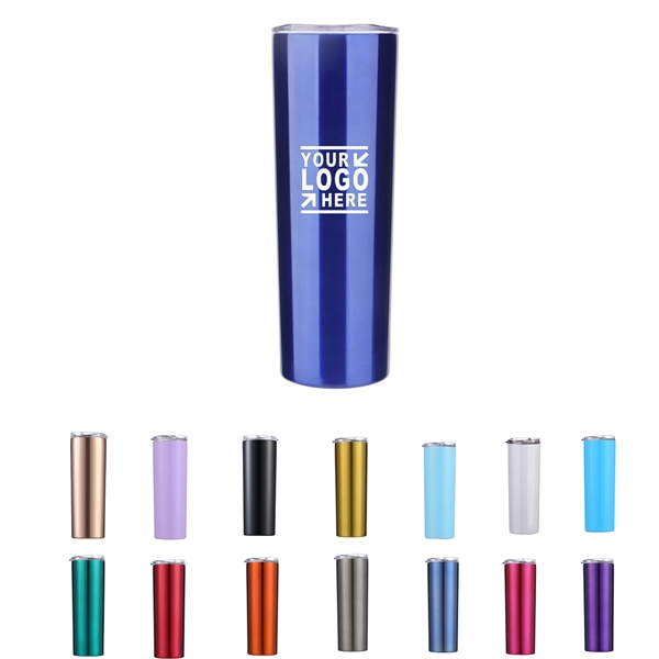 20 Oz. Double Wall Stainless Steel Vacuum Tumbler - 20 Oz. Double Wall Stainless Steel Vacuum Tumbler - Image 0 of 18
