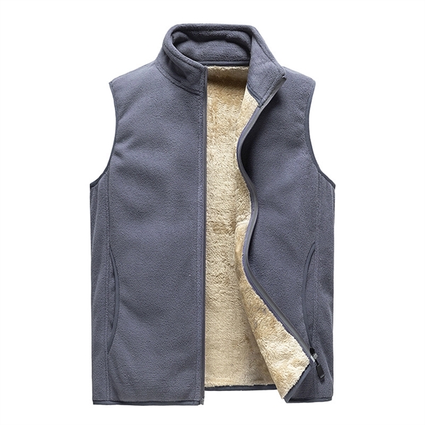 Men's Sleeveless Fleece Vest Jacket - Men's Sleeveless Fleece Vest Jacket - Image 1 of 2
