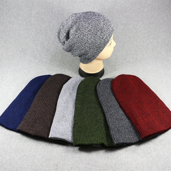 Custom Winter Hats Warm Knitted Cap for Men - Custom Winter Hats Warm Knitted Cap for Men - Image 1 of 5