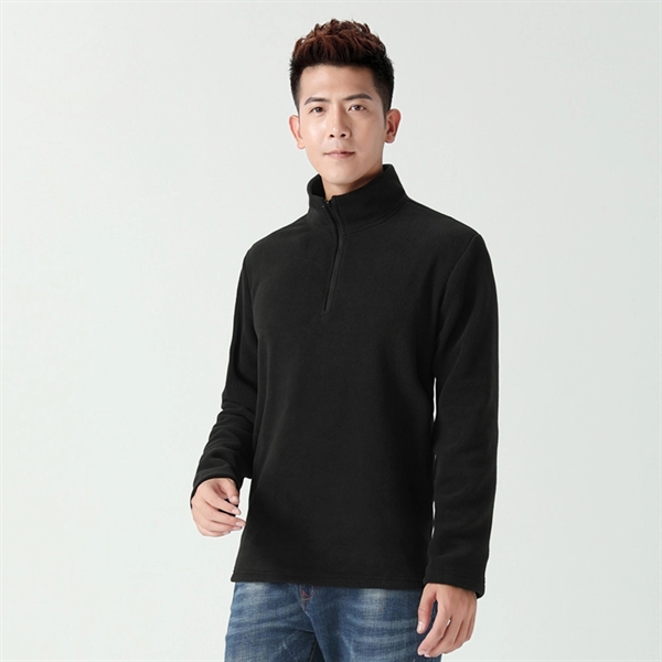 Quarter-Zip Polar Fleece Pullover Sweatshirt - Quarter-Zip Polar Fleece Pullover Sweatshirt - Image 1 of 10