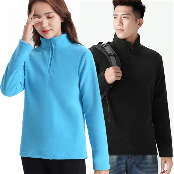 Quarter-Zip Polar Fleece Pullover Sweatshirt - Quarter-Zip Polar Fleece Pullover Sweatshirt - Image 2 of 10