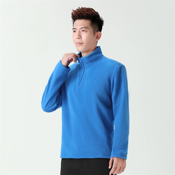 Quarter-Zip Polar Fleece Pullover Sweatshirt - Quarter-Zip Polar Fleece Pullover Sweatshirt - Image 3 of 10