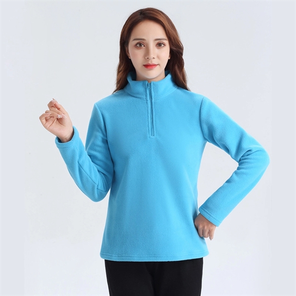 Quarter-Zip Polar Fleece Pullover Sweatshirt - Quarter-Zip Polar Fleece Pullover Sweatshirt - Image 5 of 10