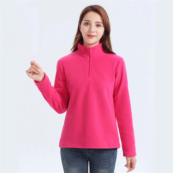 Quarter-Zip Polar Fleece Pullover Sweatshirt - Quarter-Zip Polar Fleece Pullover Sweatshirt - Image 7 of 10