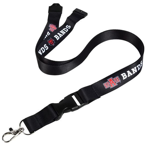 Polyester Full Color Lanyard w/Safety Break & Buckle Release - Polyester Full Color Lanyard w/Safety Break & Buckle Release - Image 3 of 4