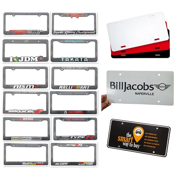 Full Color Raised Letter ABS License Plate Frame With Insert - Full Color Raised Letter ABS License Plate Frame With Insert - Image 0 of 1