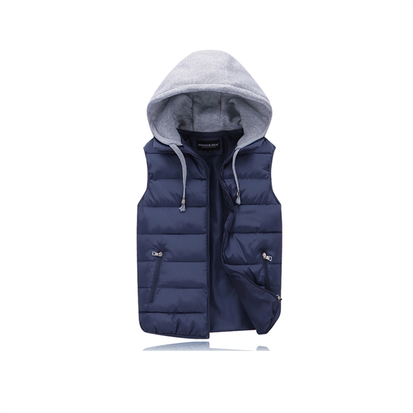 Outdoor Hooded Down Vest - Outdoor Hooded Down Vest - Image 3 of 6