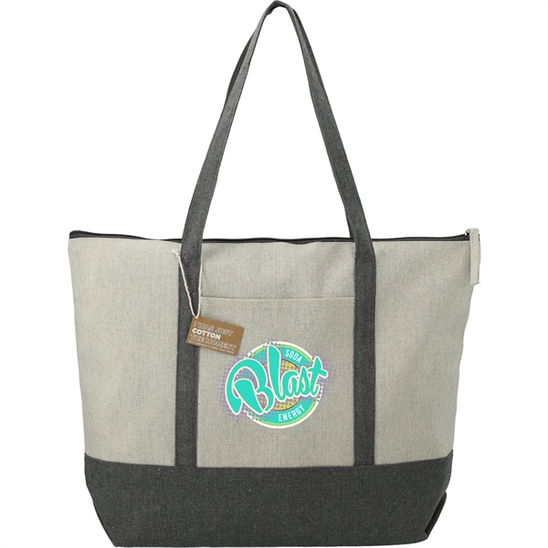 Repose 10oz Recycled Cotton Zippered Tote - Repose 10oz Recycled Cotton Zippered Tote - Image 3 of 3